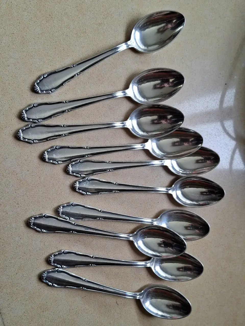 10 כפיות וינטאג ציפוי כסף איכותי