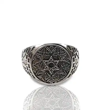 טבעת מגן דוד  כסף 925