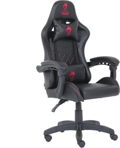 כסא גיימינג מעוצב Dragon דגם Ace דמוי עור (PU) שחור