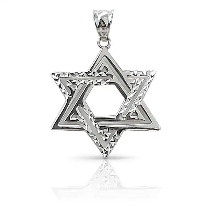 תליון מגן דוד בעיצוב אומנותי 14K