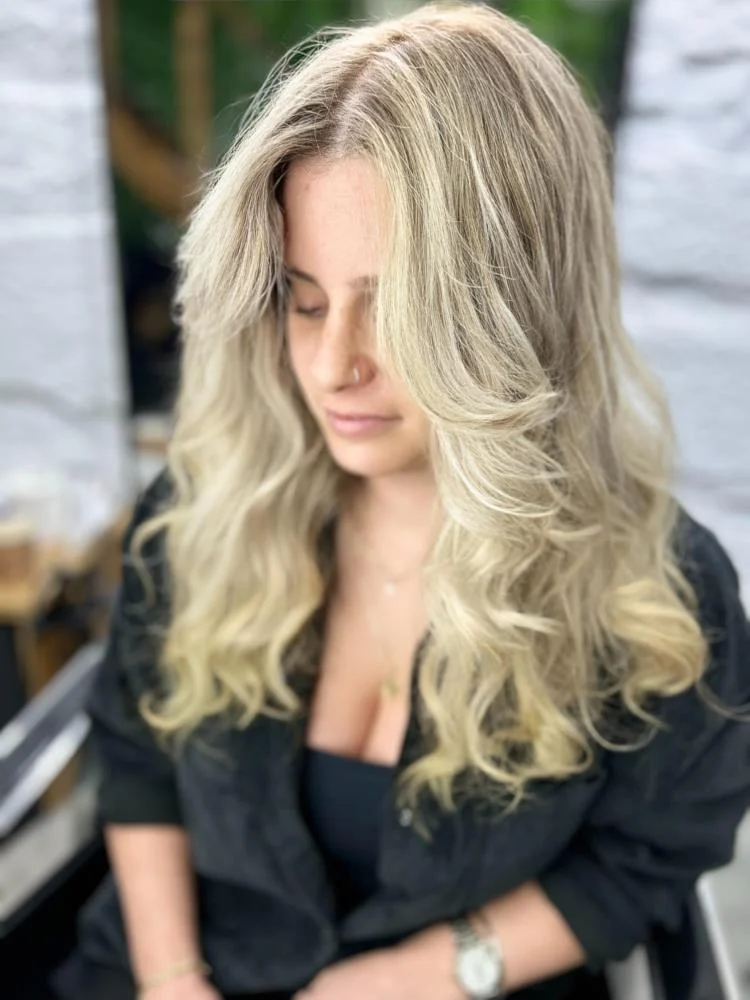 תספורת לשיער ופן (חלק/קופץ/מוברש)