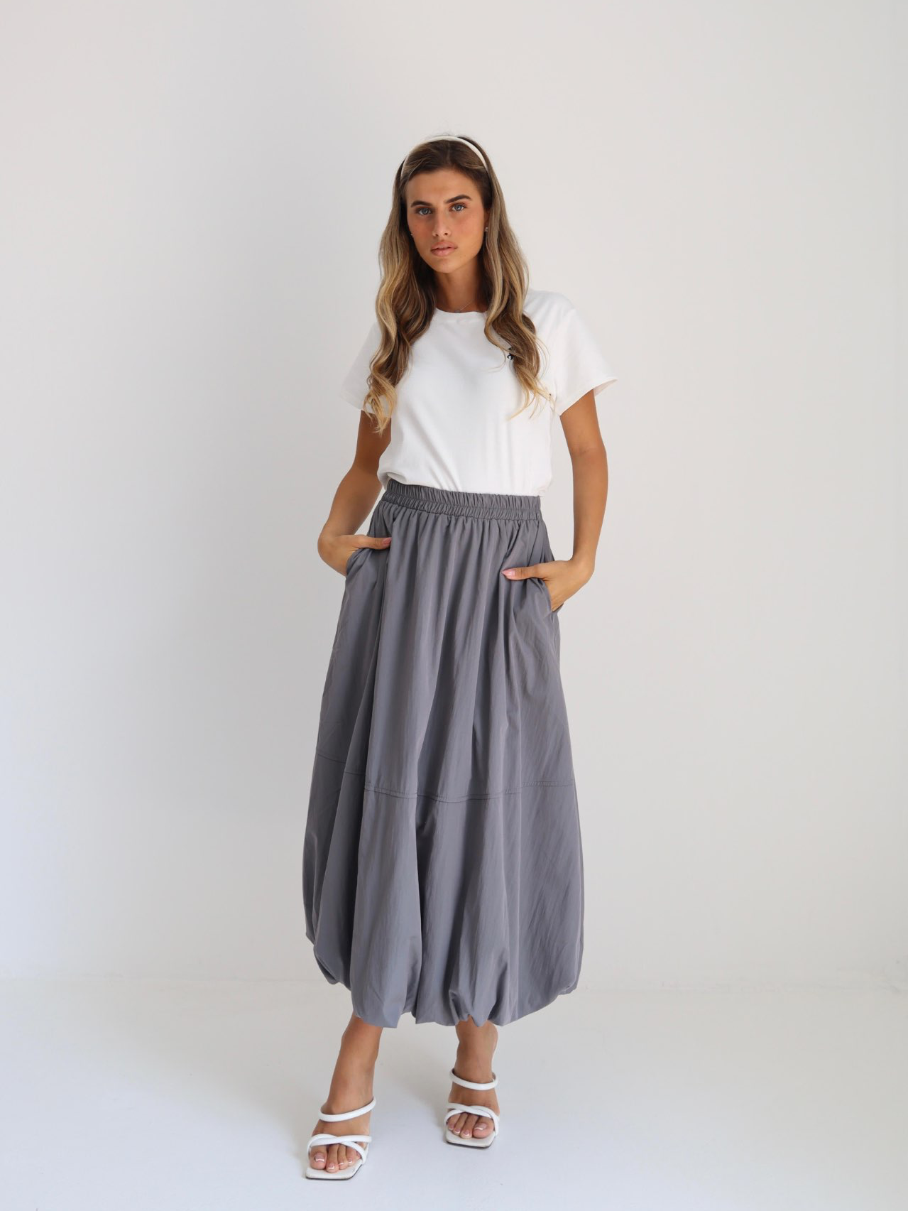 חצאית הילה אפור עכבר