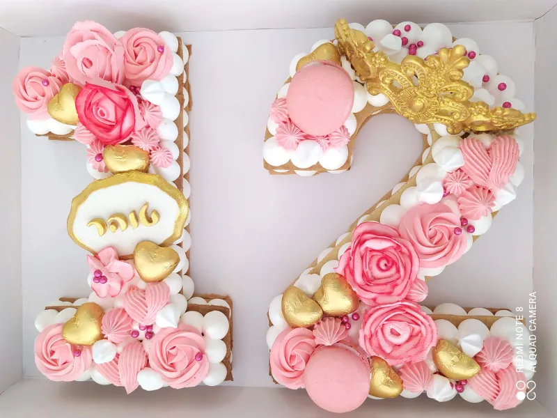 עוגת מספרים בת מצווה🌹