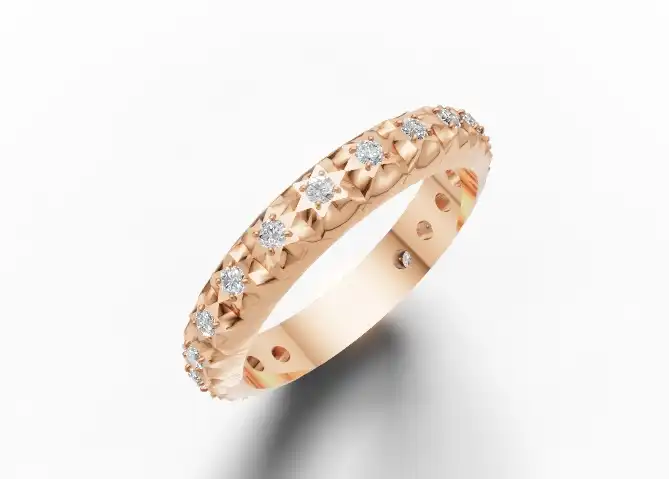 טבעת איטרנטי יהלומים משובצים במגן דוד