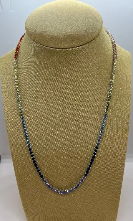 שרשרת טניס צבעונית 