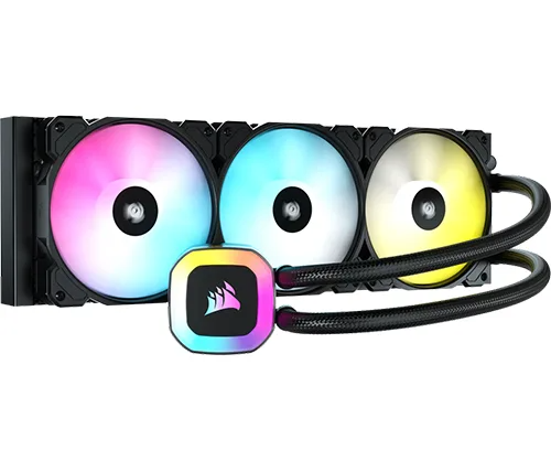 קירור נוזלי למעבד Corsair H150 RGB 360mm בצבע שחור