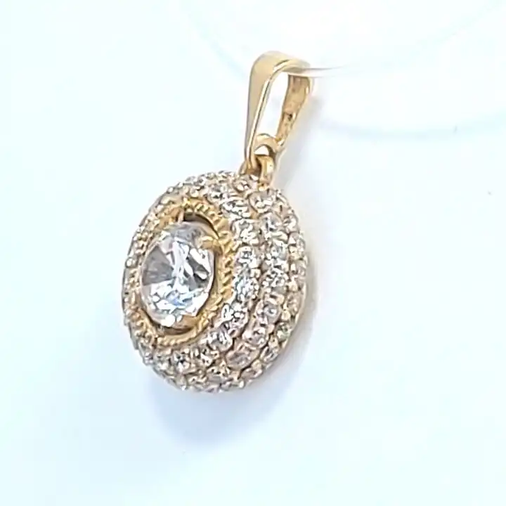 תליון זהב 14K  משובץ בזרקוניה