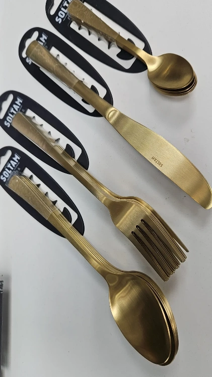 סט סכו"ם 24 חלקים זהב מט סולתם