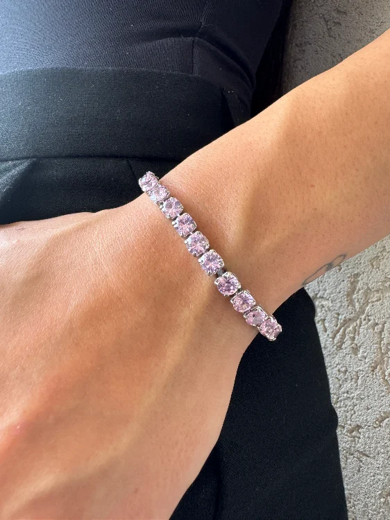 צמיד טניס ורוד