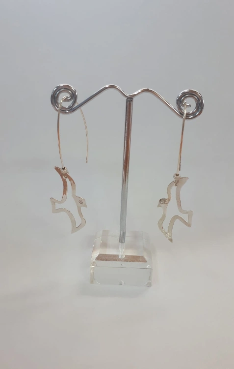 עגילי כסף שחפים