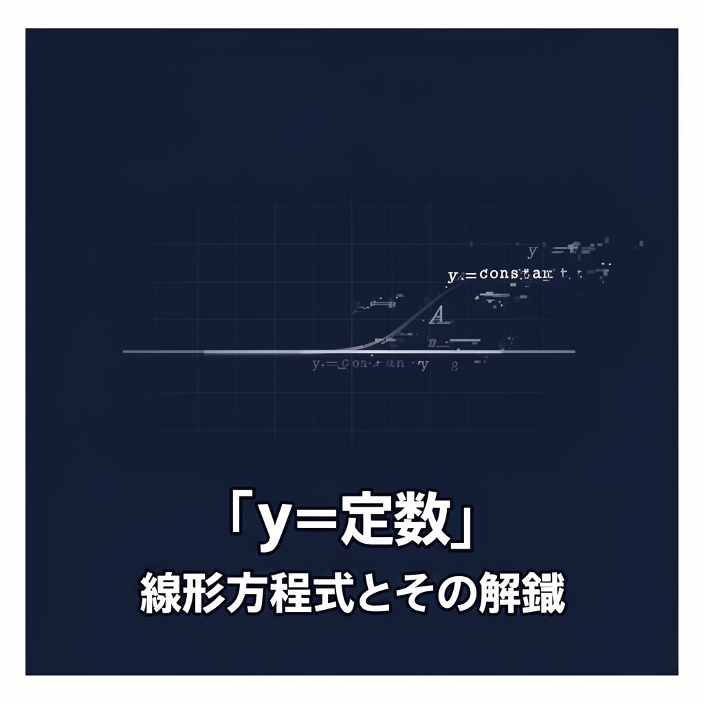 「y=定数」の線形方程式とその解釈