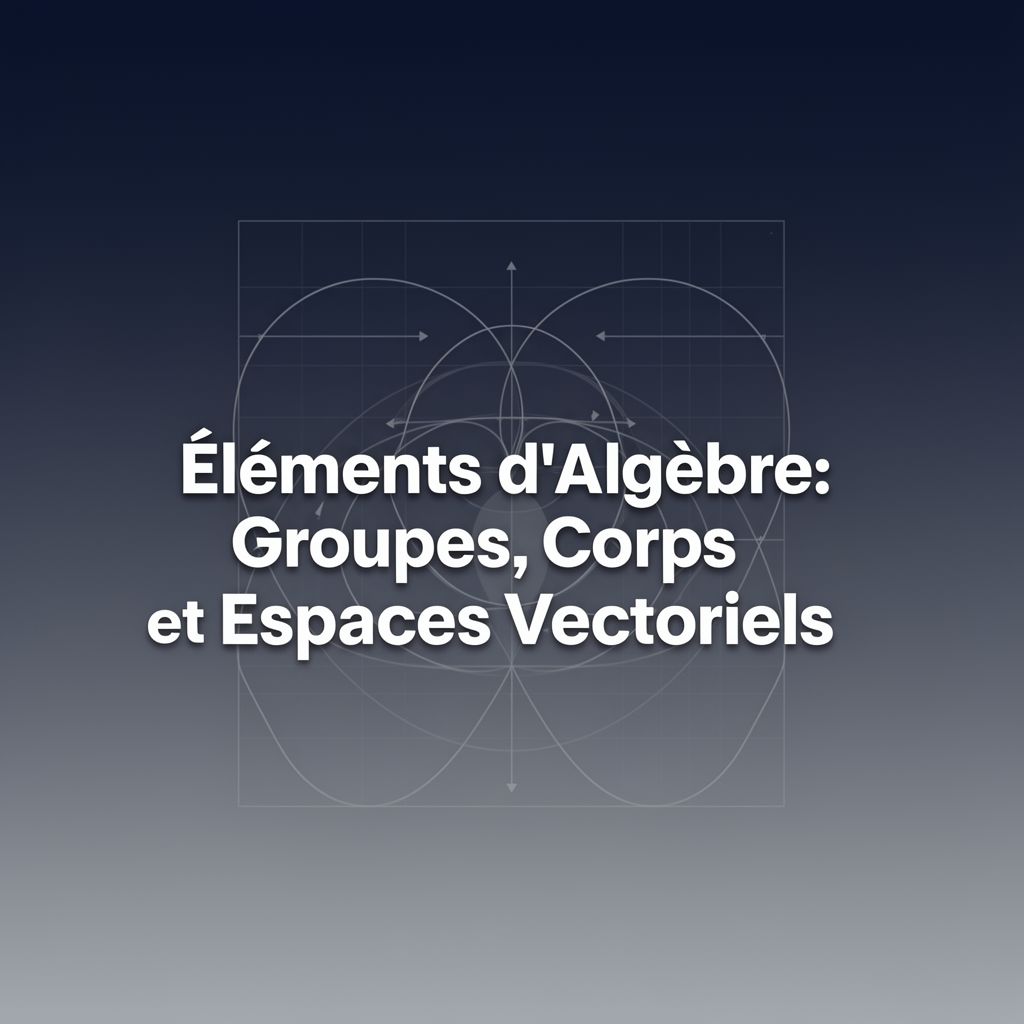 Éléments d'Algèbre: Groupes, Corps et Espaces Vectoriels