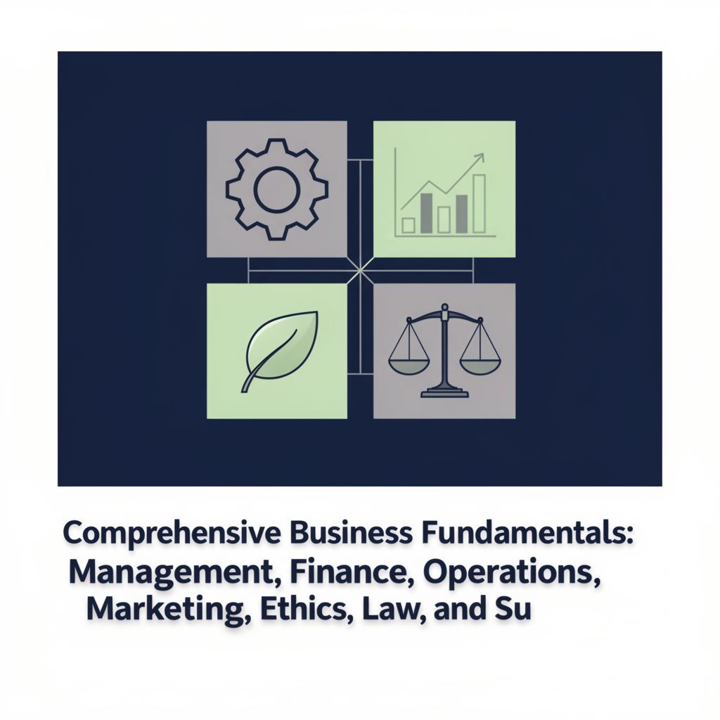 Comprehensive Business Fundamentals: Management, Finance, Operations, Marketing, Ethics, Law, and Su
