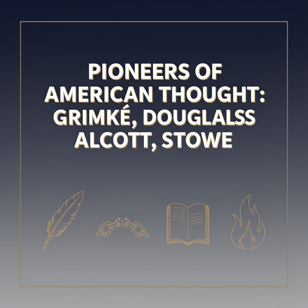 Pioneers of American Thought: Grimké, Douglass, Alcott, Stowe