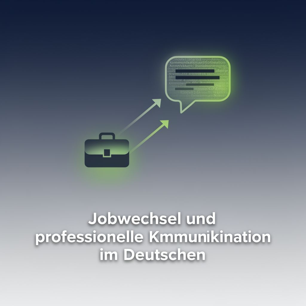 Jobwechsel und professionelle Kommunikation im Deutschen