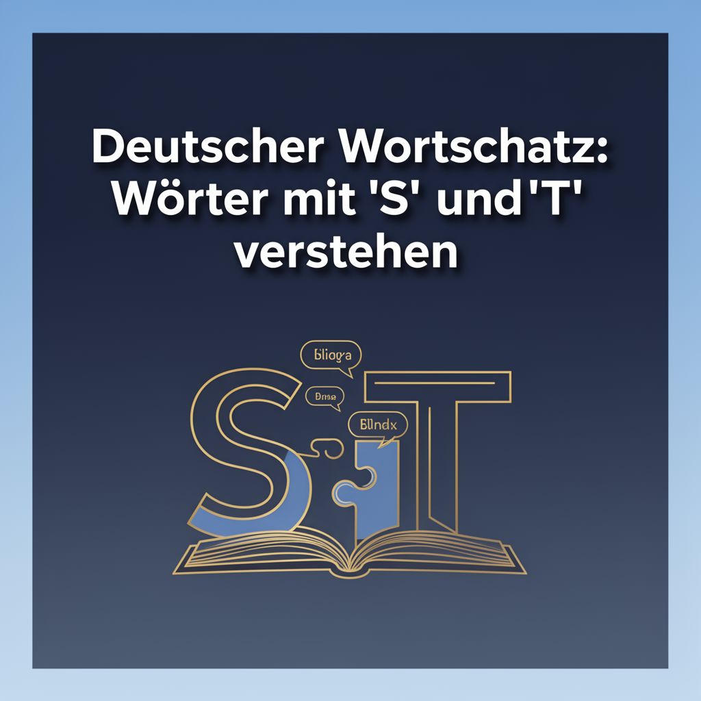 Deutscher Wortschatz: Wörter mit 'S' und 'T' verstehen