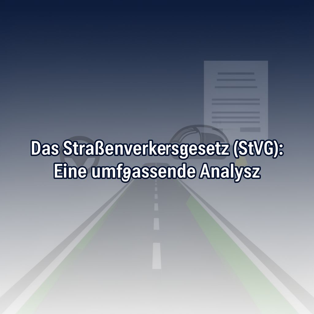 Das Straßenverkehrsgesetz (StVG): Eine umfassende Analyse