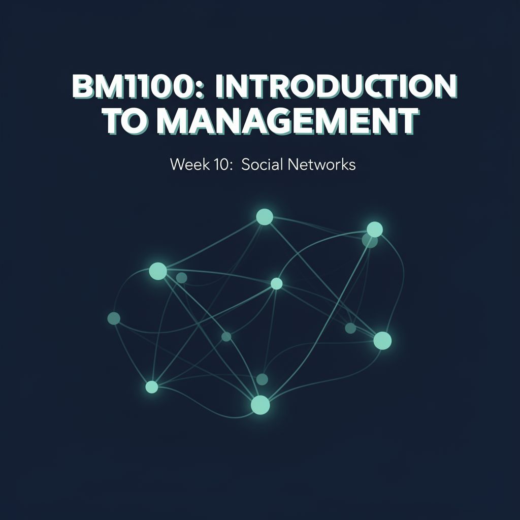 Social Networks in Management