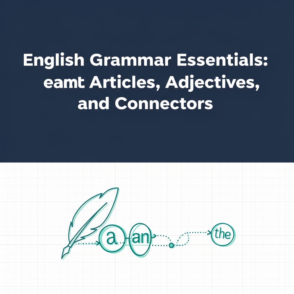 English Grammar Essentials: Articles, Adjectives, and Connectors