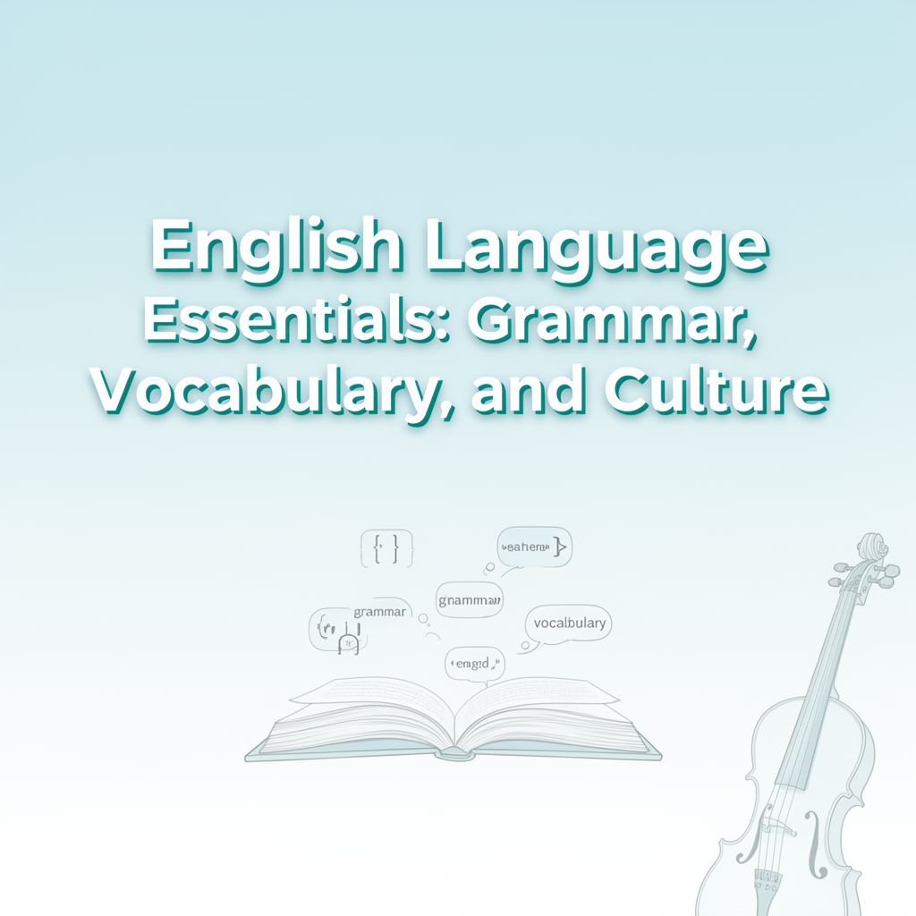 English Language Essentials: Grammar, Vocabulary, and Culture
