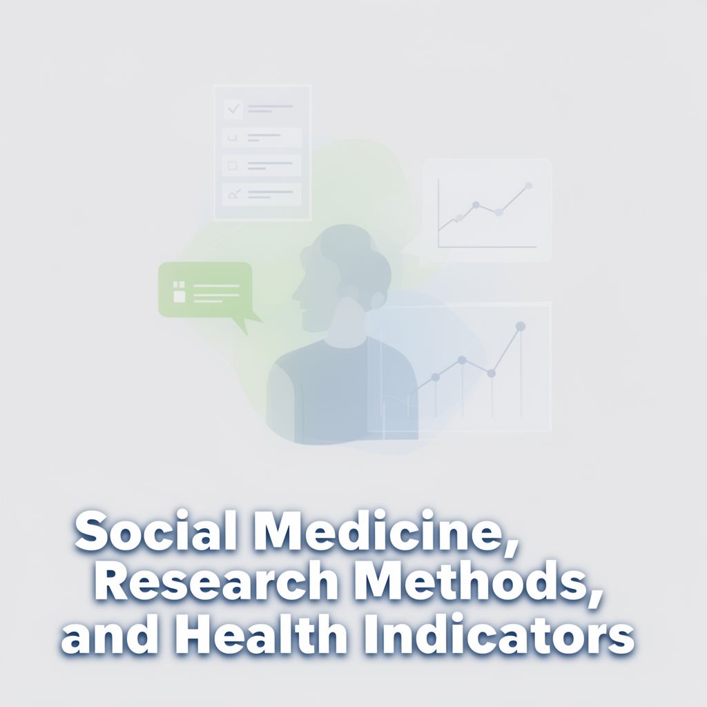Social Medicine, Research Methods, and Health Indicators