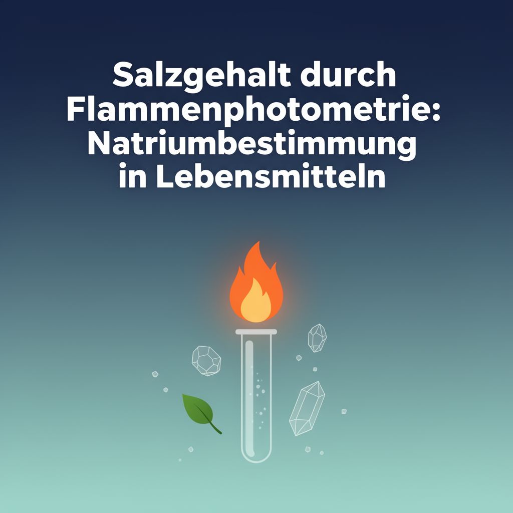 Salzgehalt durch Flammenphotometrie: Natriumbestimmung in Lebensmitteln
