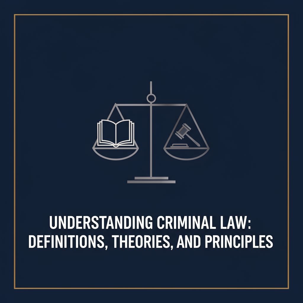 Understanding Criminal Law: Definitions, Theories, and Principles
