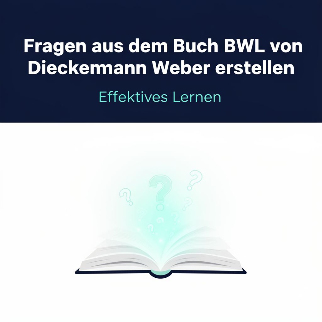 BWL meistern: Fragen aus Dieckemann/Weber erstellen