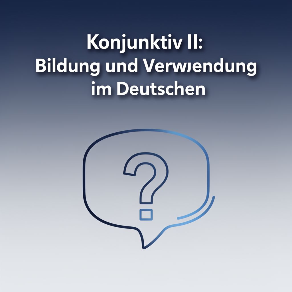 Konjunktiv II: Bildung und Verwendung im Deutschen