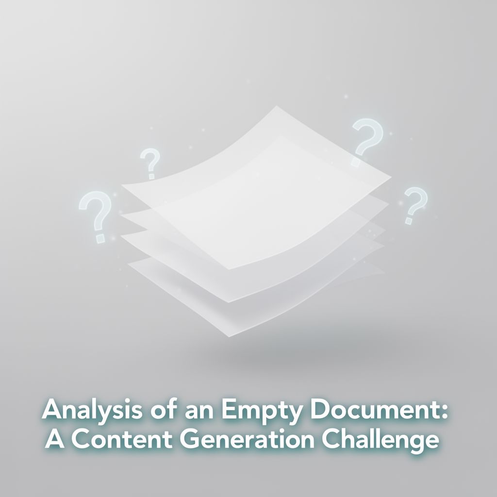 Analysis of an Empty Document: A Content Generation Challenge