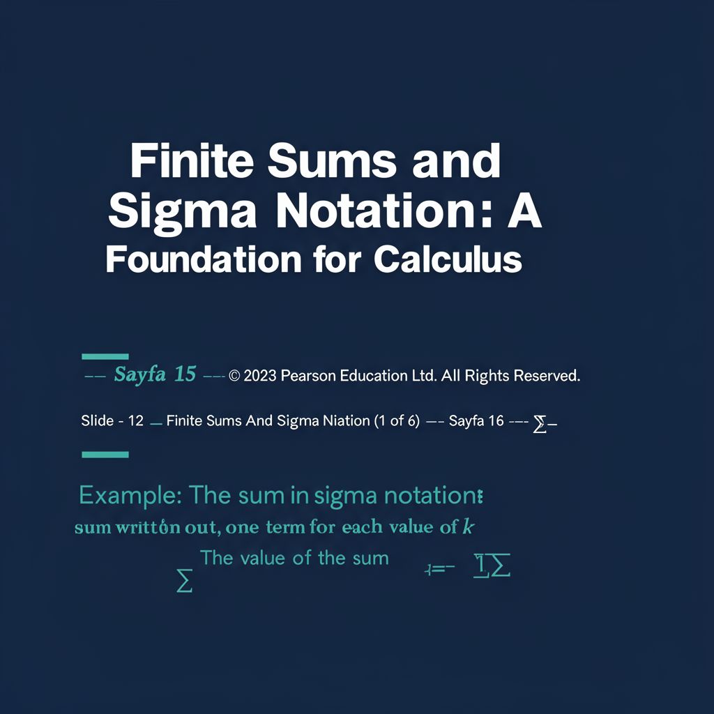 Finite Sums, Sigma Notation, and Limits