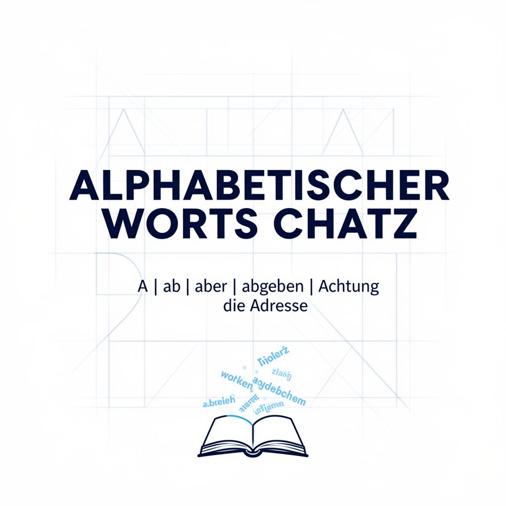 Alphabetischer Wortschatz Deutsch: Ein Leitfaden für Lernende