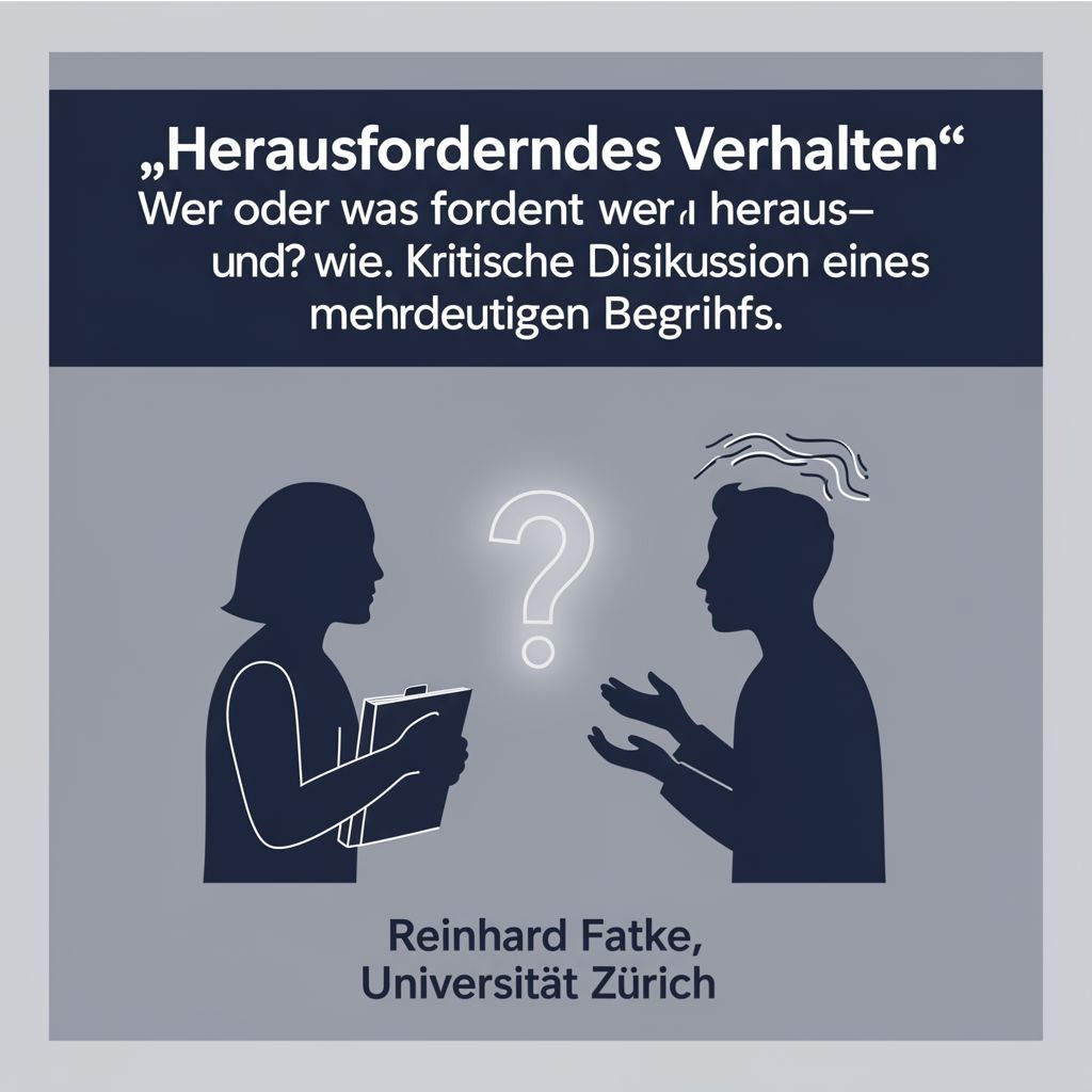 Herausforderndes Verhalten: Eine kritische Begriffsdiskussion