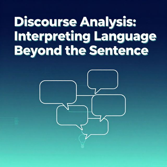 Discourse Analysis: Interpreting Language Beyond the Sentence