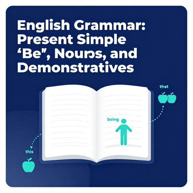 English Grammar: Present Simple 'Be', Nouns, and Demonstratives