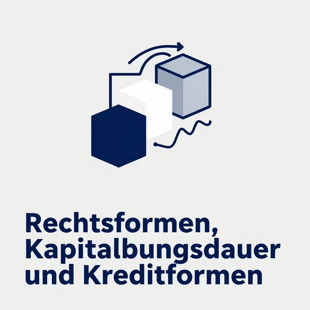 Rechtsformen, Kapitalbindungsdauer und Kreditformen