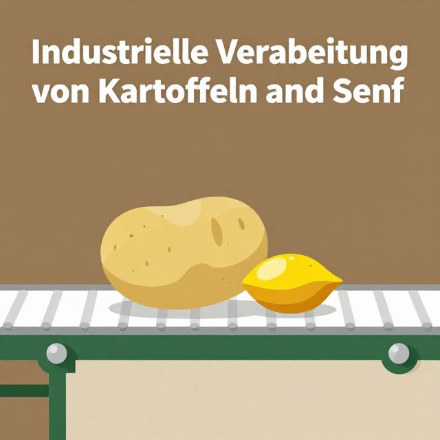 Industrielle Verarbeitung von Kartoffeln und Senf