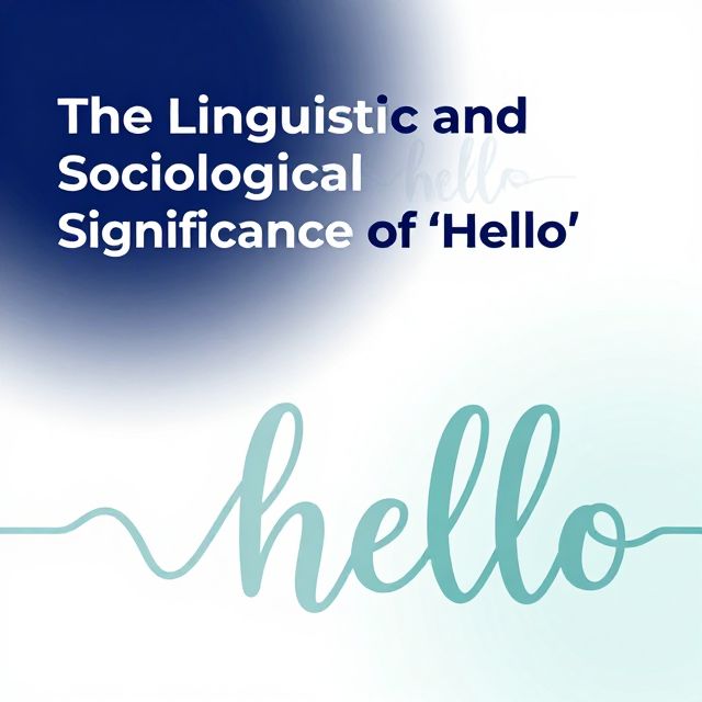 The Linguistic and Sociological Significance of "Hello"