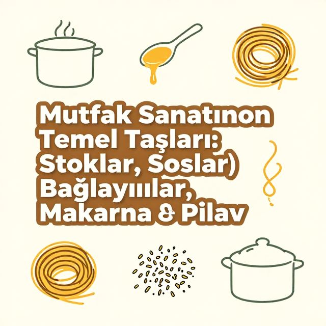Mutfak Sanatlarının Temel Taşları: Stoklar, Soslar, Bağlayıcılar, Makarna ve Pilav