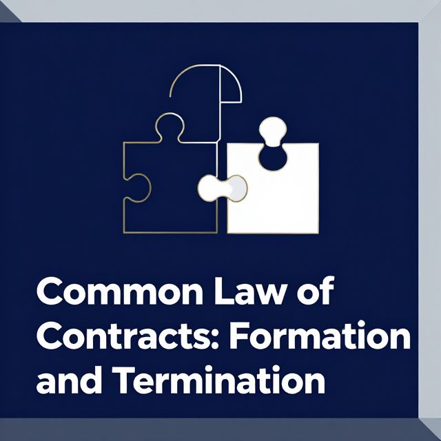 Common Law of Contracts: Formation and Termination
