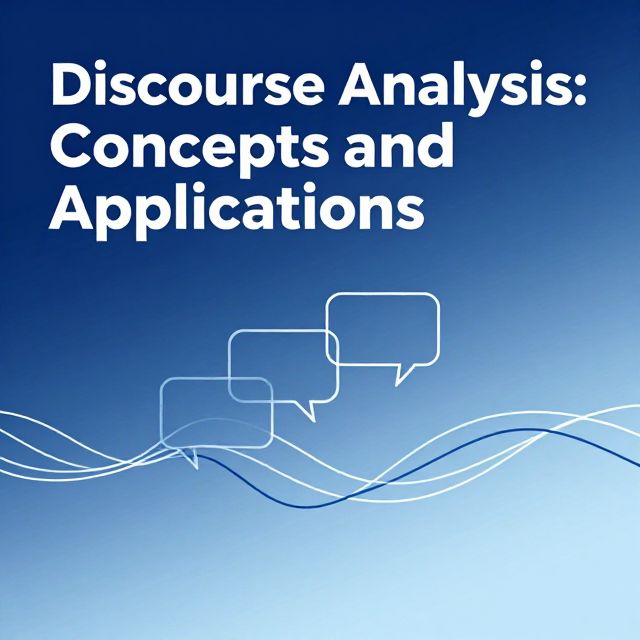 Discourse Analysis: Concepts and Applications
