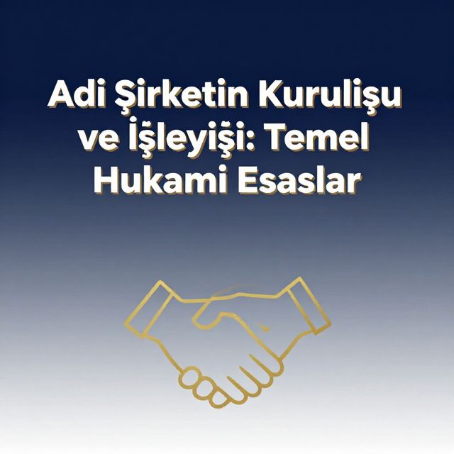 Adi Şirketin Kuruluşu ve İşleyişi: Temel Hukuki Esaslar