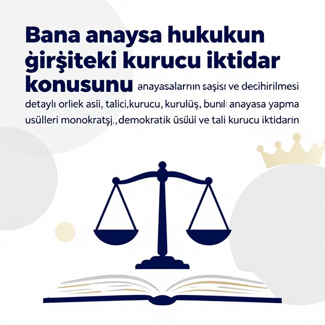 Anayasa Hukukunda Kurucu İktidar: Asli ve Tali Güçler