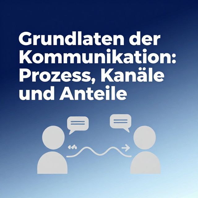 Grundlagen der Kommunikation: Prozess, Kanäle und Anteile