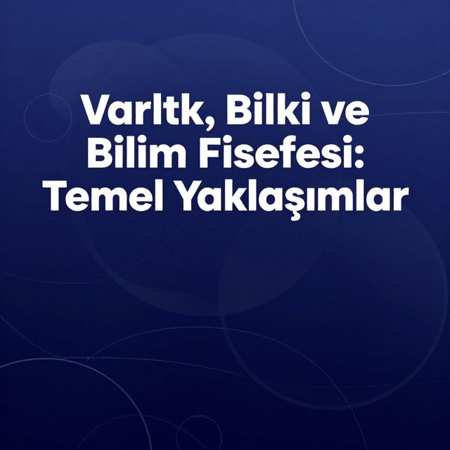 Varlık, Bilgi ve Bilim Felsefesi: Temel Yaklaşımlar