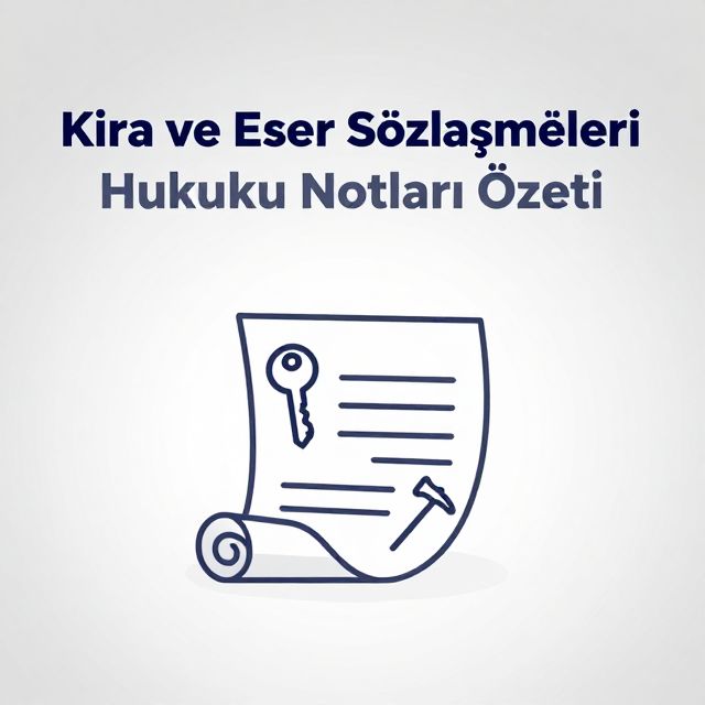 Kira ve Eser Sözleşmeleri Hukuku Notları Özeti