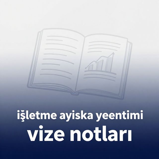 İşletme Araştırma Yönetimi: Vizeye Hazırlık Rehberi