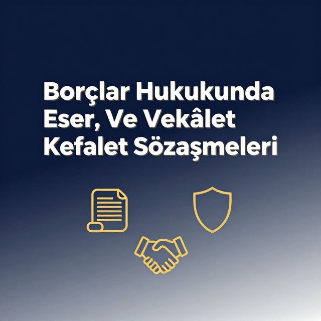 Borçlar Hukukunda Eser, Vekâlet ve Kefalet Sözleşmeleri