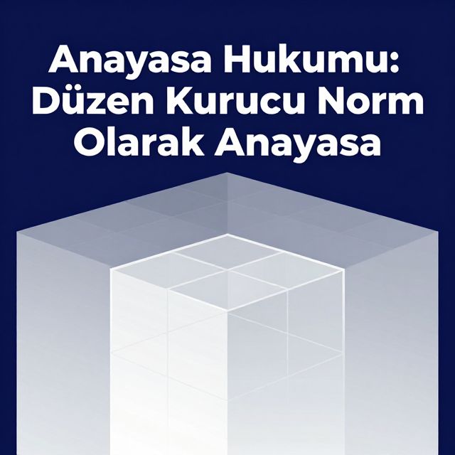 Anayasa Hukuku: Düzen Kurucu Norm Olarak Anayasa