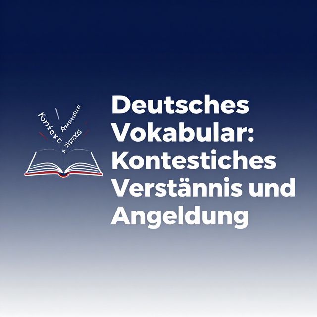 Deutsches Vokabular: Kontextuelles Verständnis und Anwendung